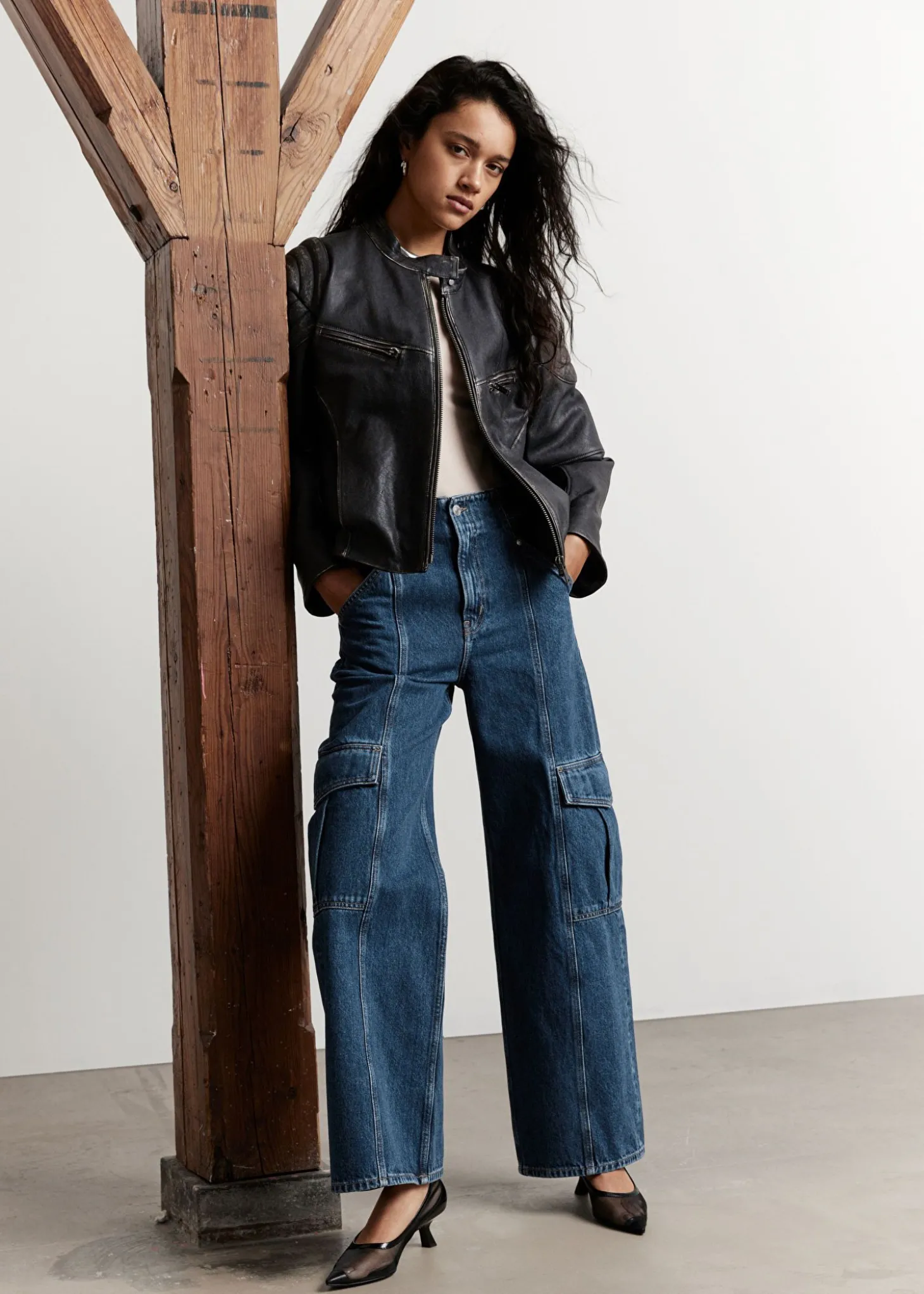 Avslappede Cargo Jeans