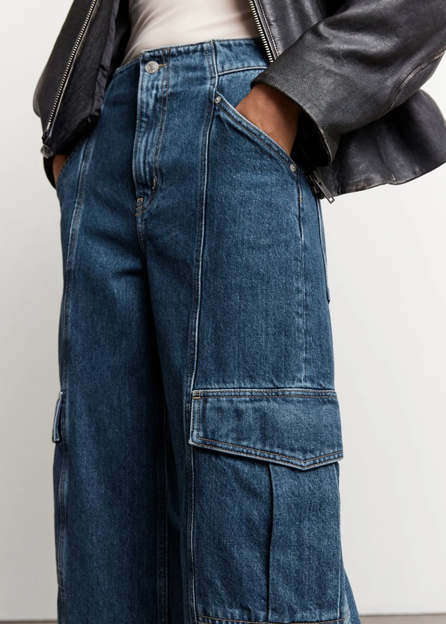 Avslappede Cargo Jeans