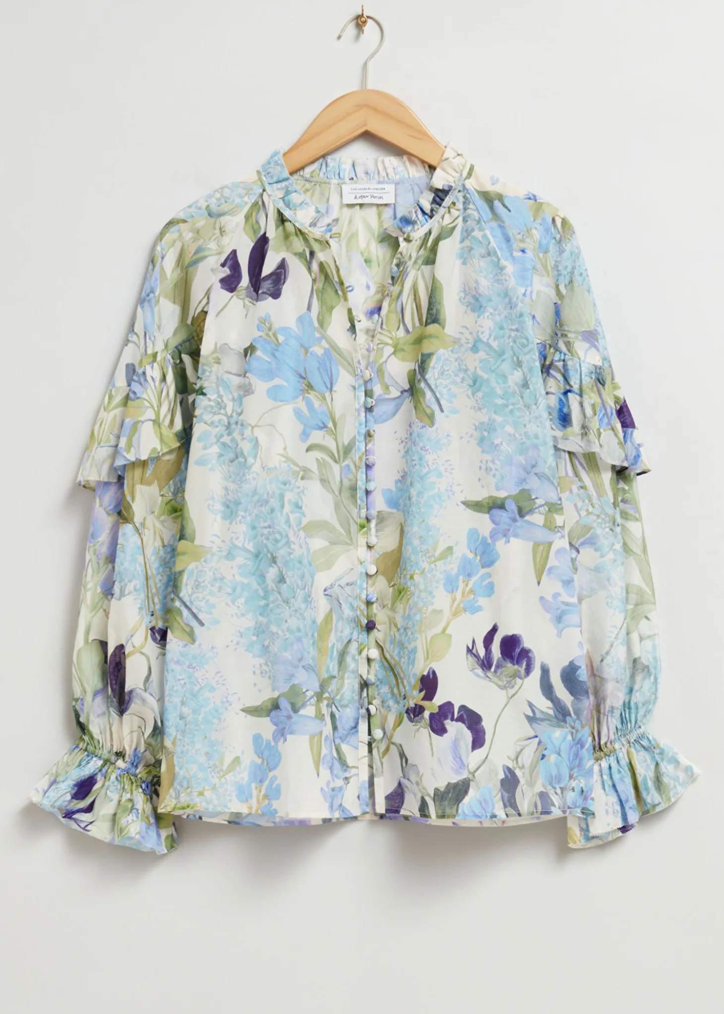 Avslappet Bluse Med Frilldetaljer