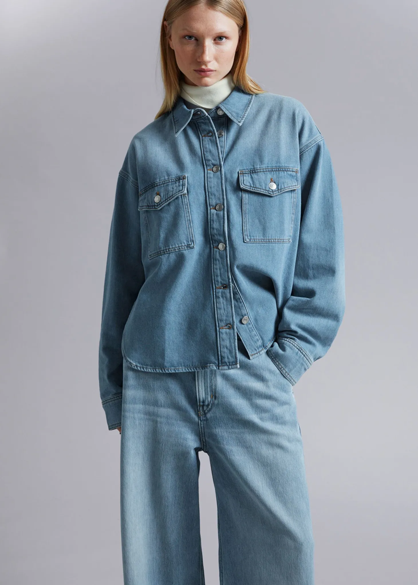 Avslappet DenimSkjørte