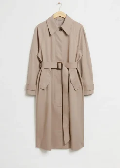 Avslappet Mellomlang Trenchcoat