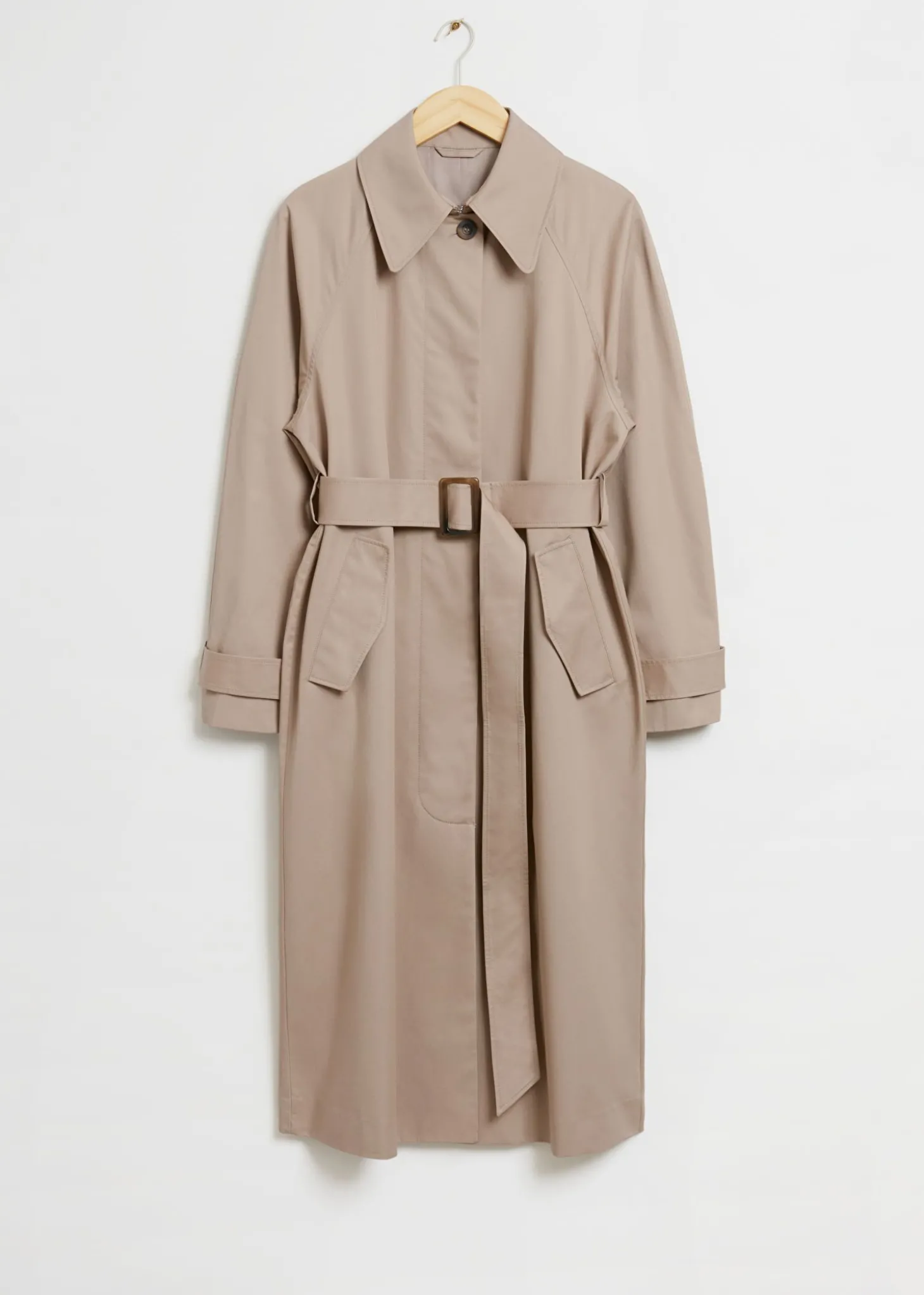Avslappet Mellomlang Trenchcoat