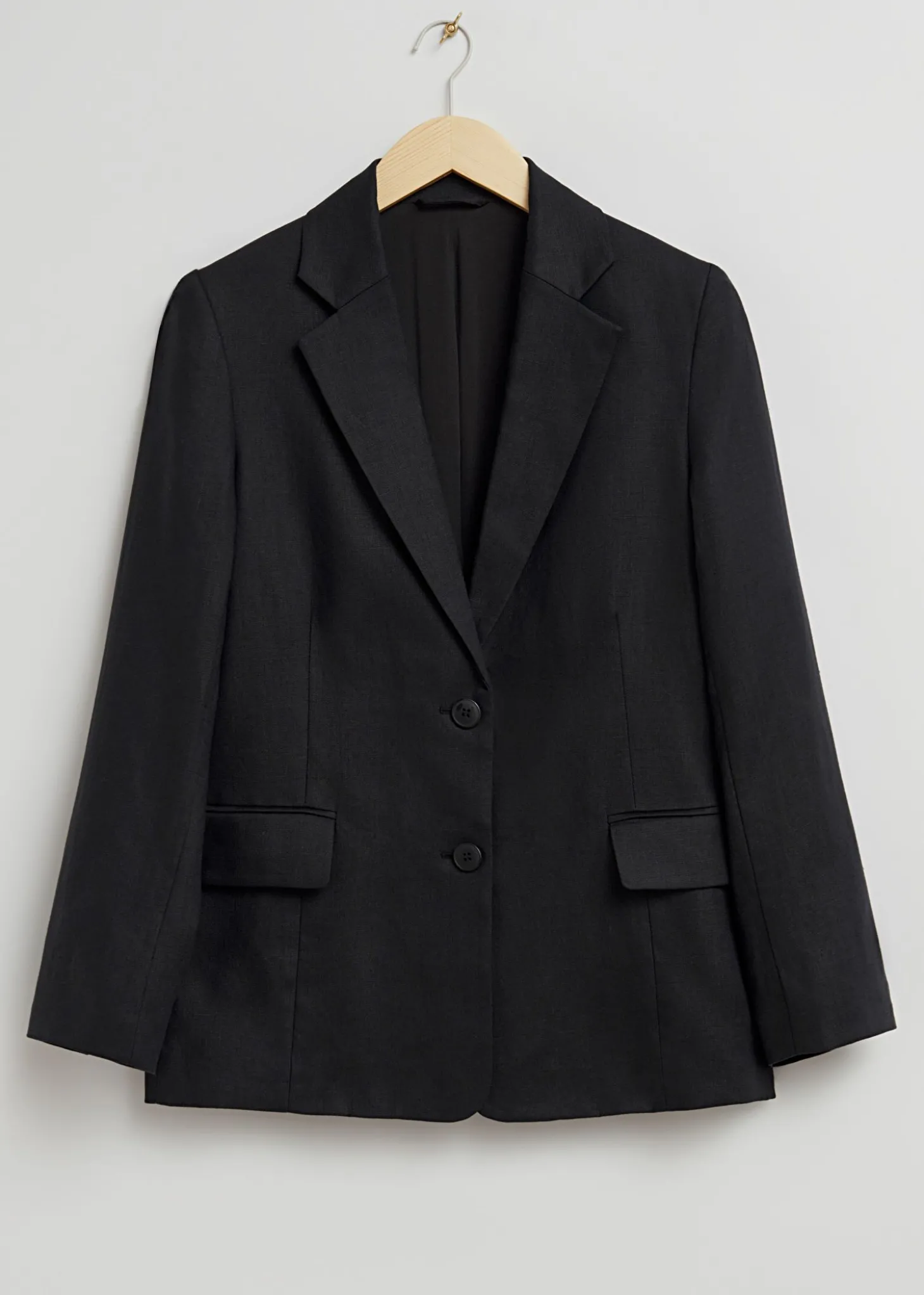 Avslappet Single Breasted Linen Blazer