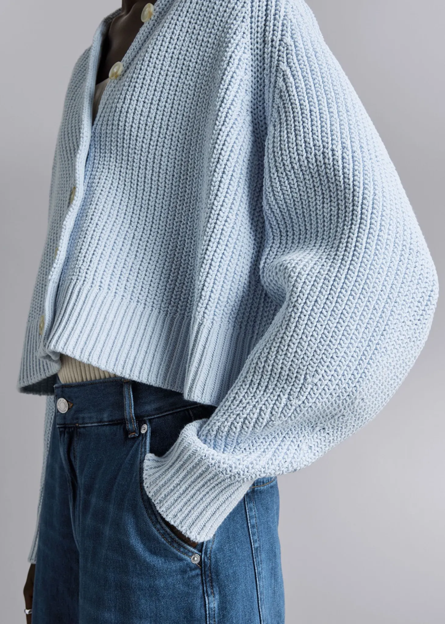 Avslappet Strikket Cardigan
