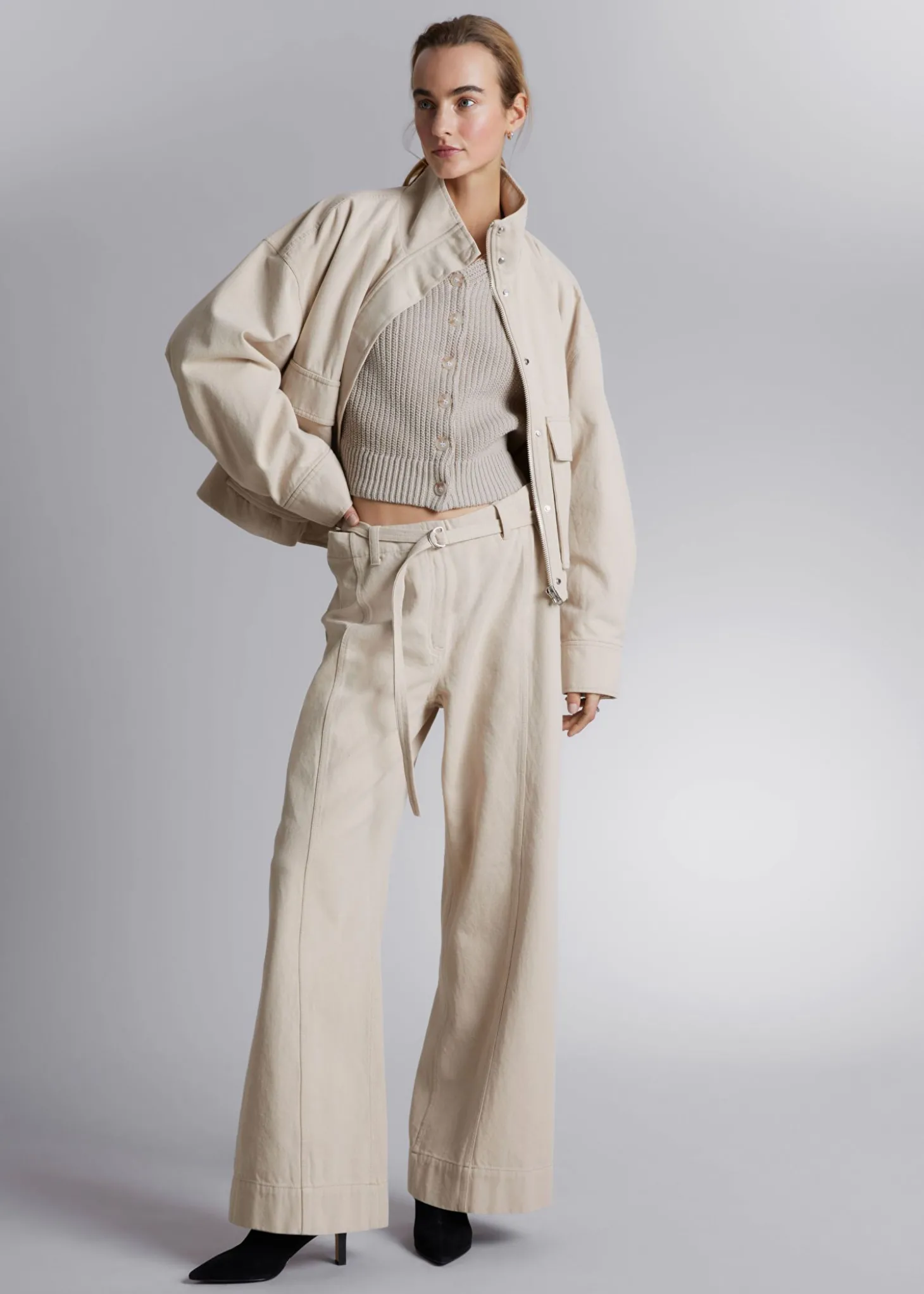 Avslappet Strikket Cardigan