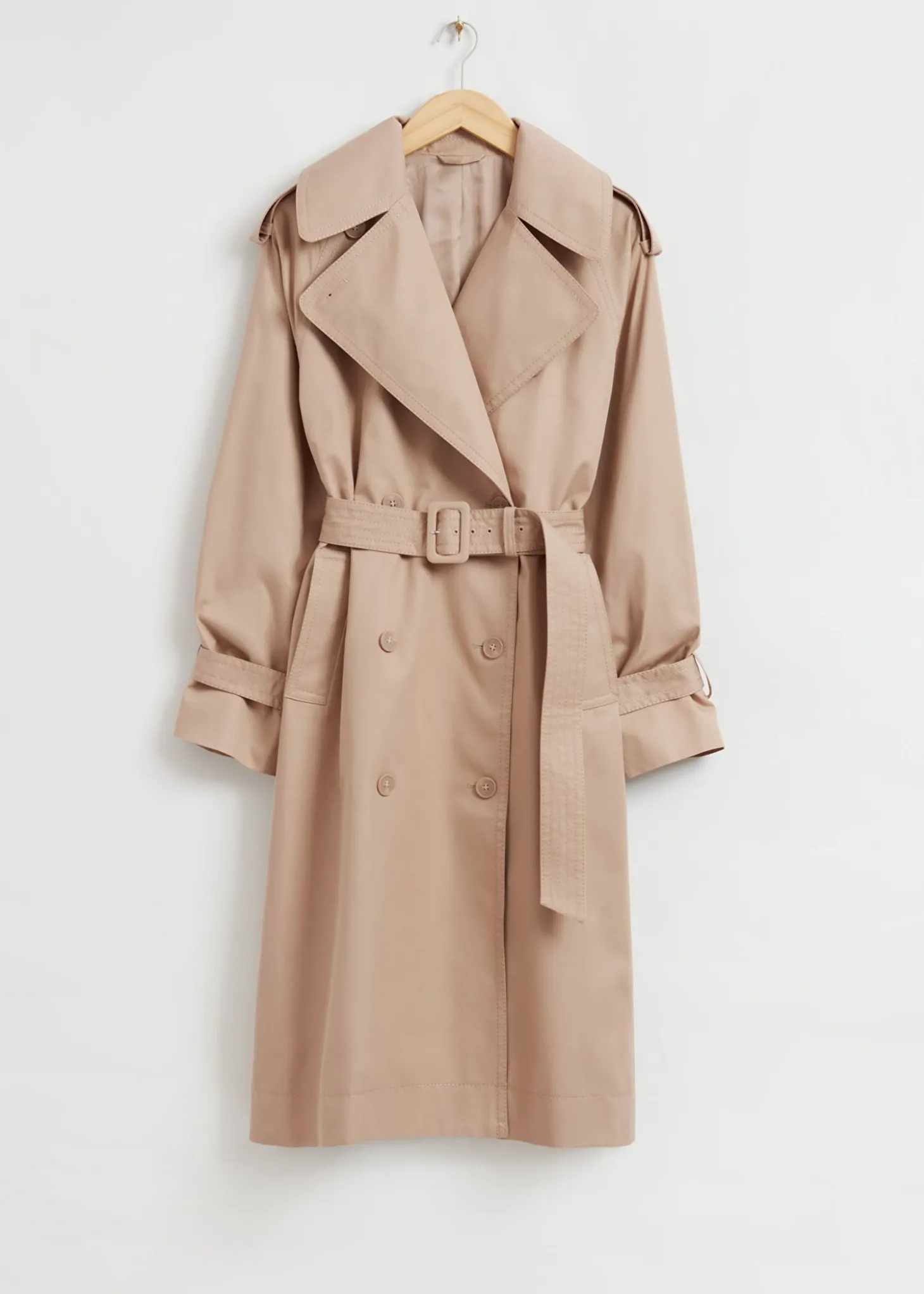 Avslappet Trenchcoat Med Lang Passform