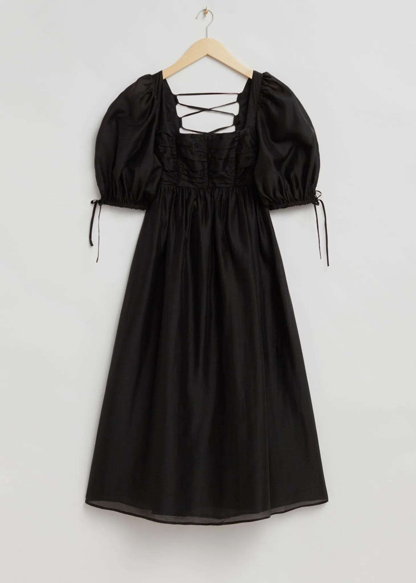 Babydoll Bundet Ermet Kjole