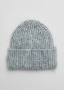 Beanie Med Borstet Mohair-Blanding