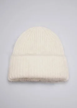Beanie Med Borstet Mohair-Blanding