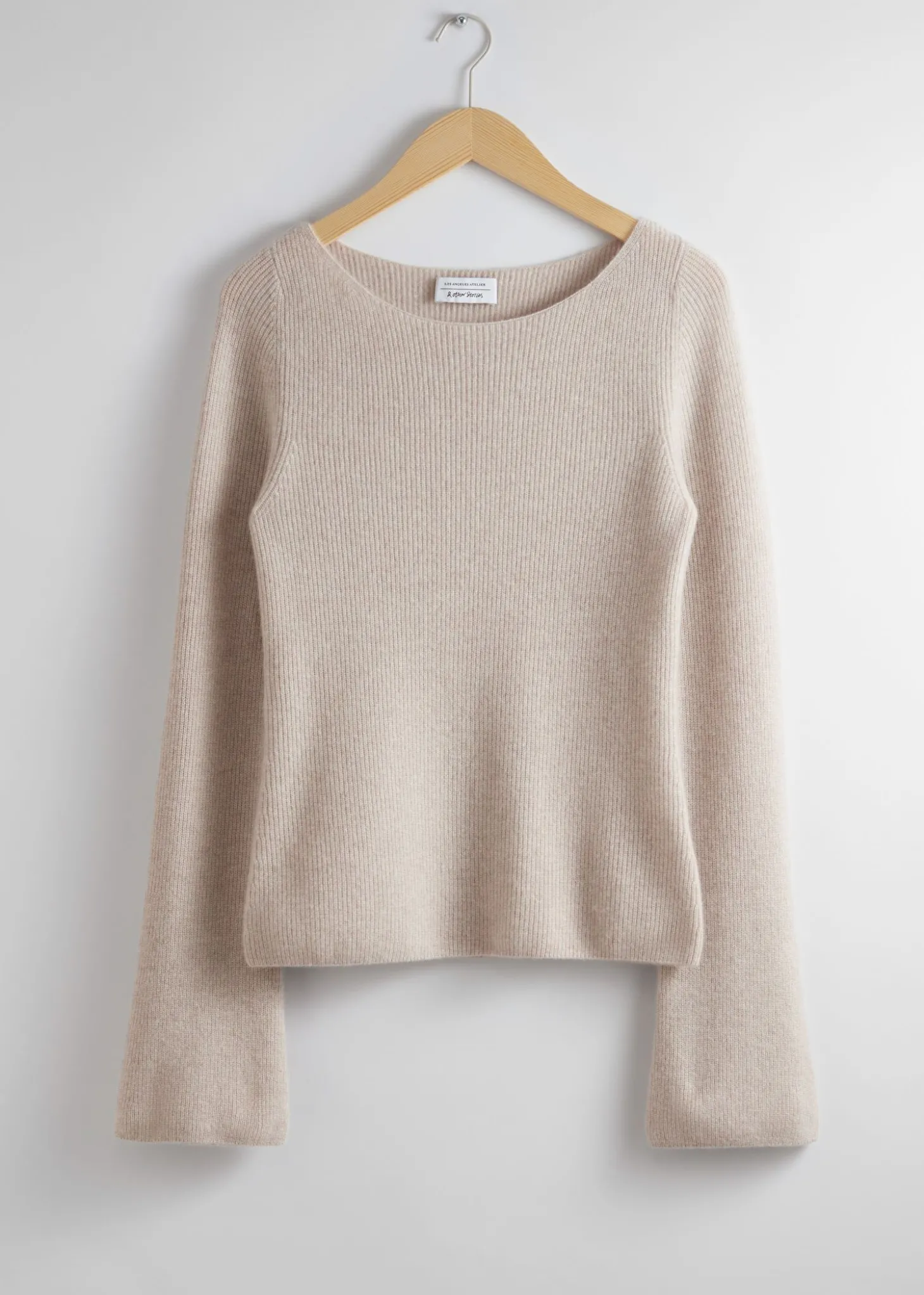 Bell Sleeve Cashmere Genser
