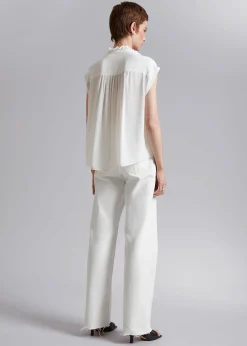 Bluse Med Volang