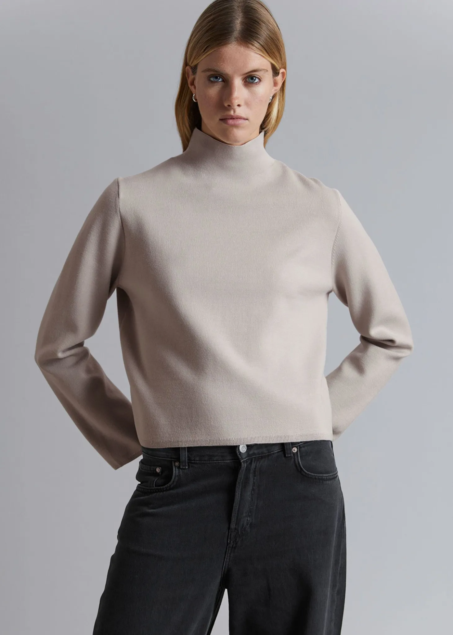 Boxy Turtleneck Strikket Genser