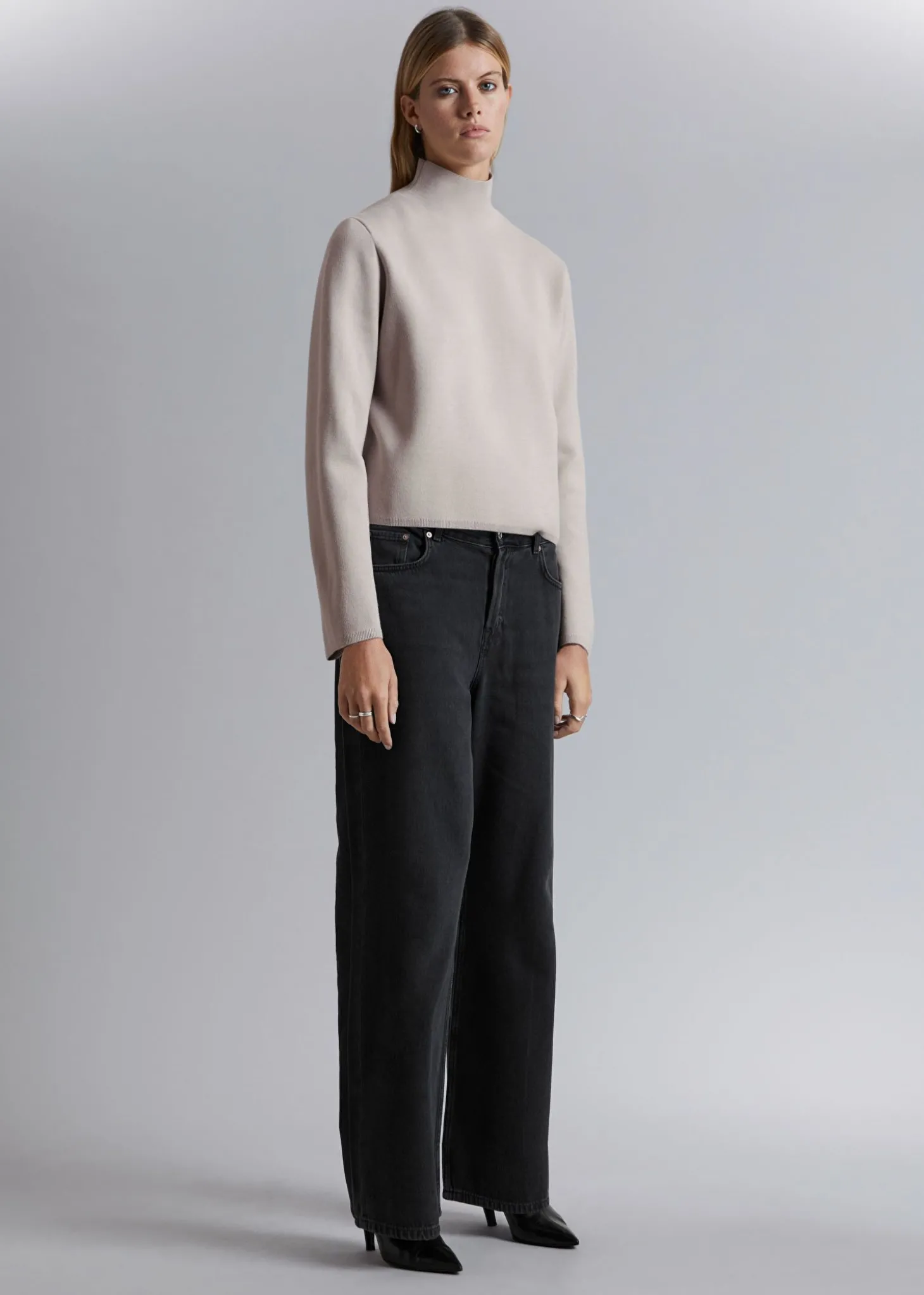 Boxy Turtleneck Strikket Genser