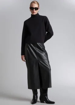 Boxy Turtleneck Strikket Genser