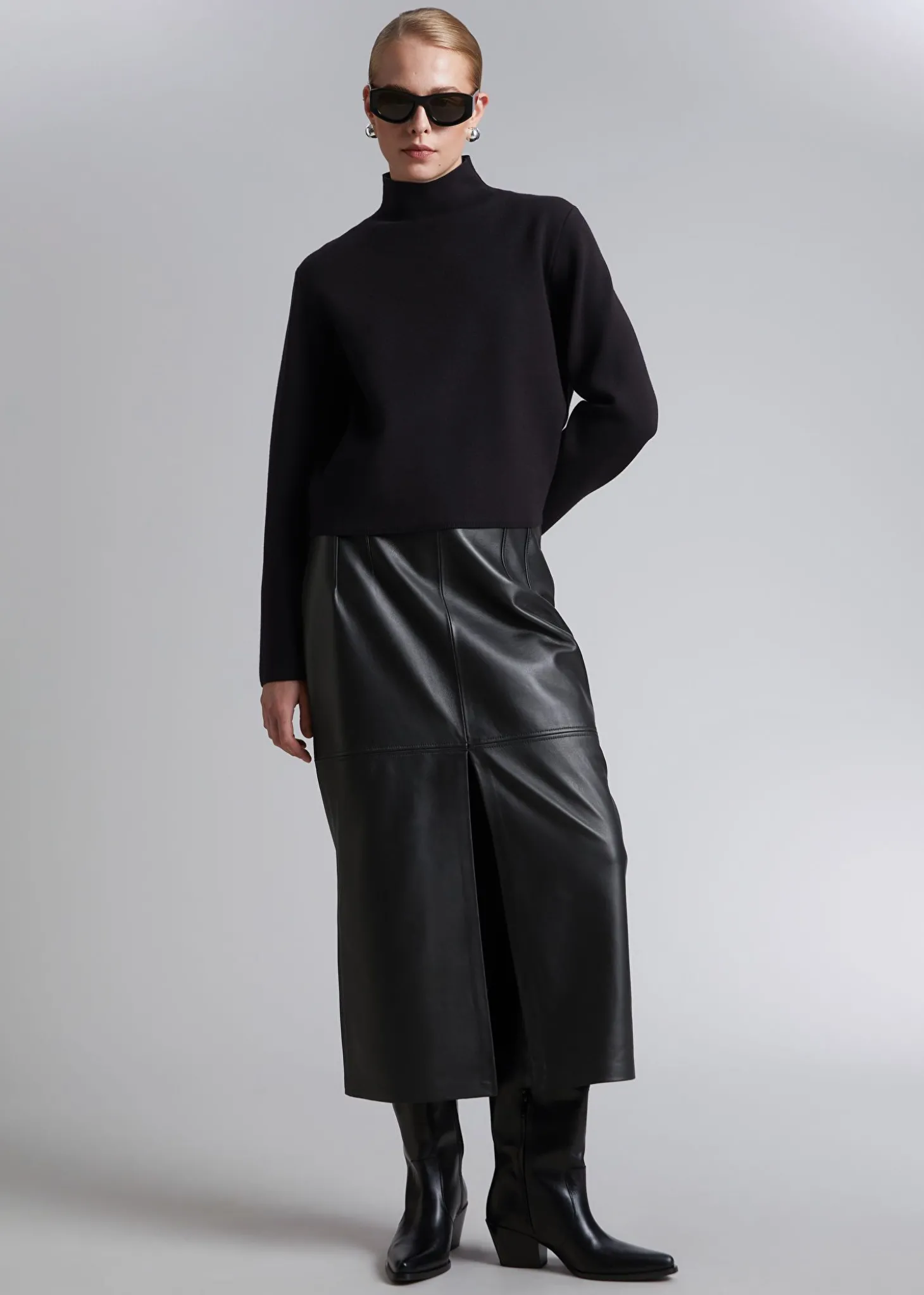 Boxy Turtleneck Strikket Genser