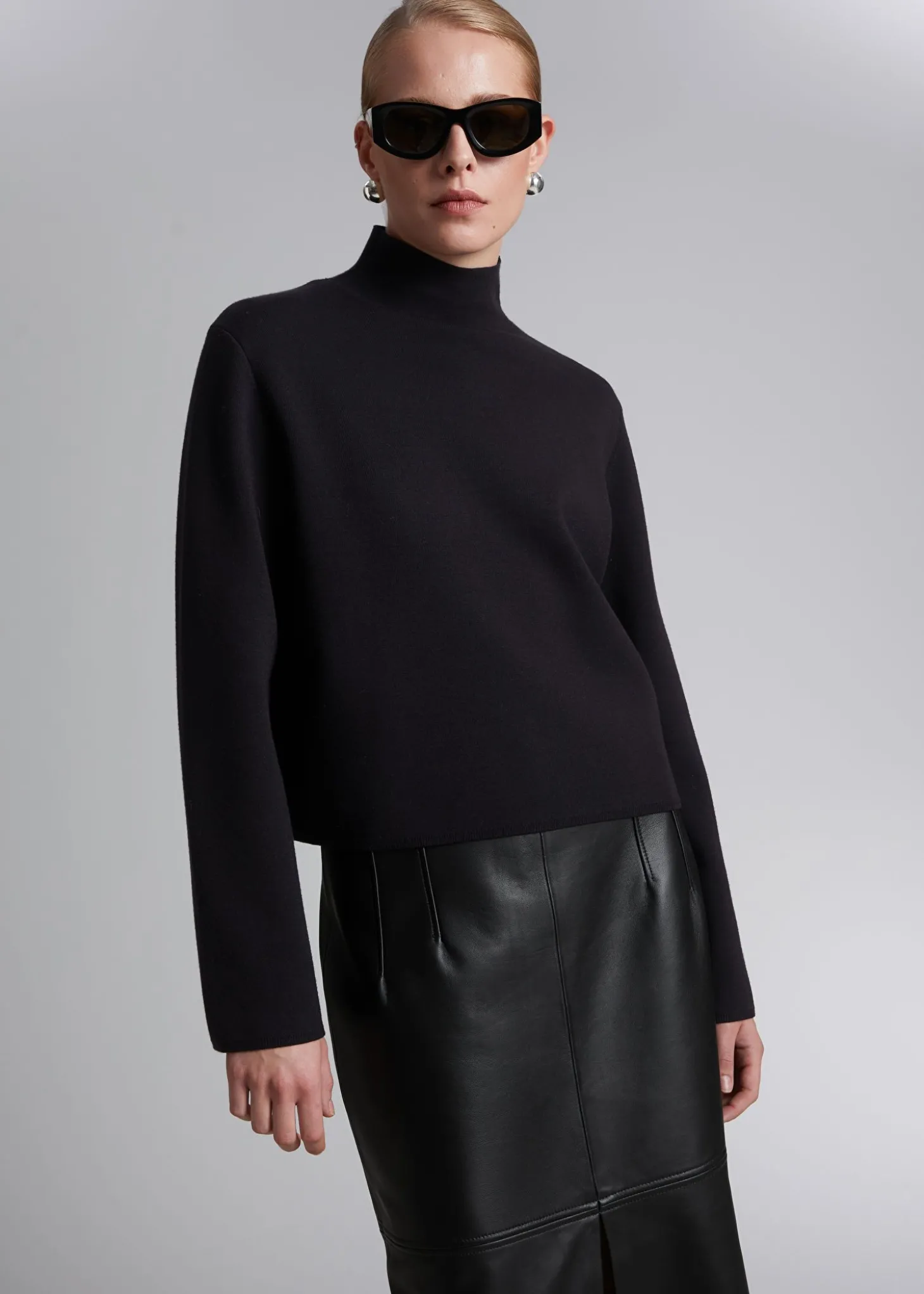 Boxy Turtleneck Strikket Genser