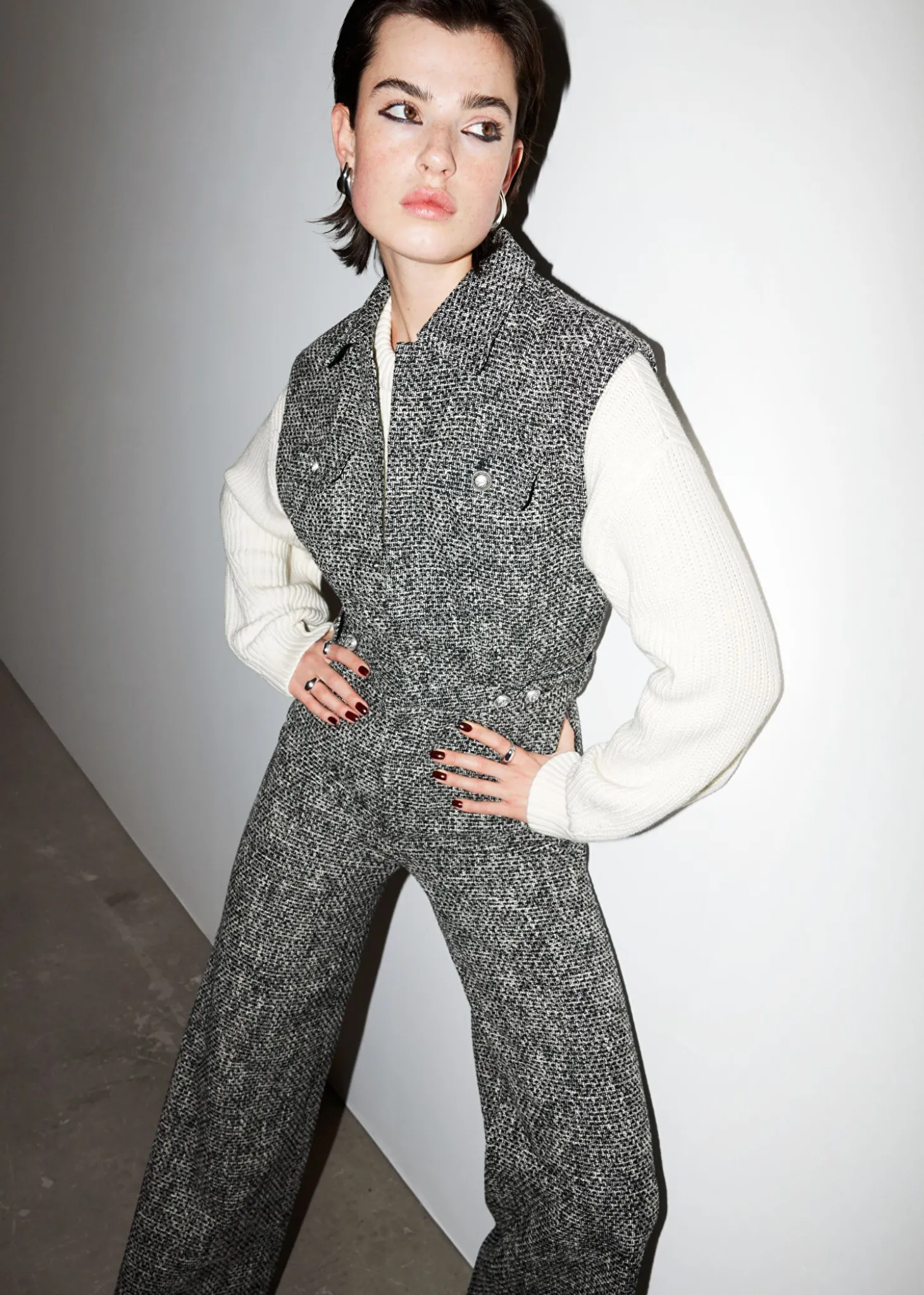 Bred Ermelos Tweed Jumpsuit