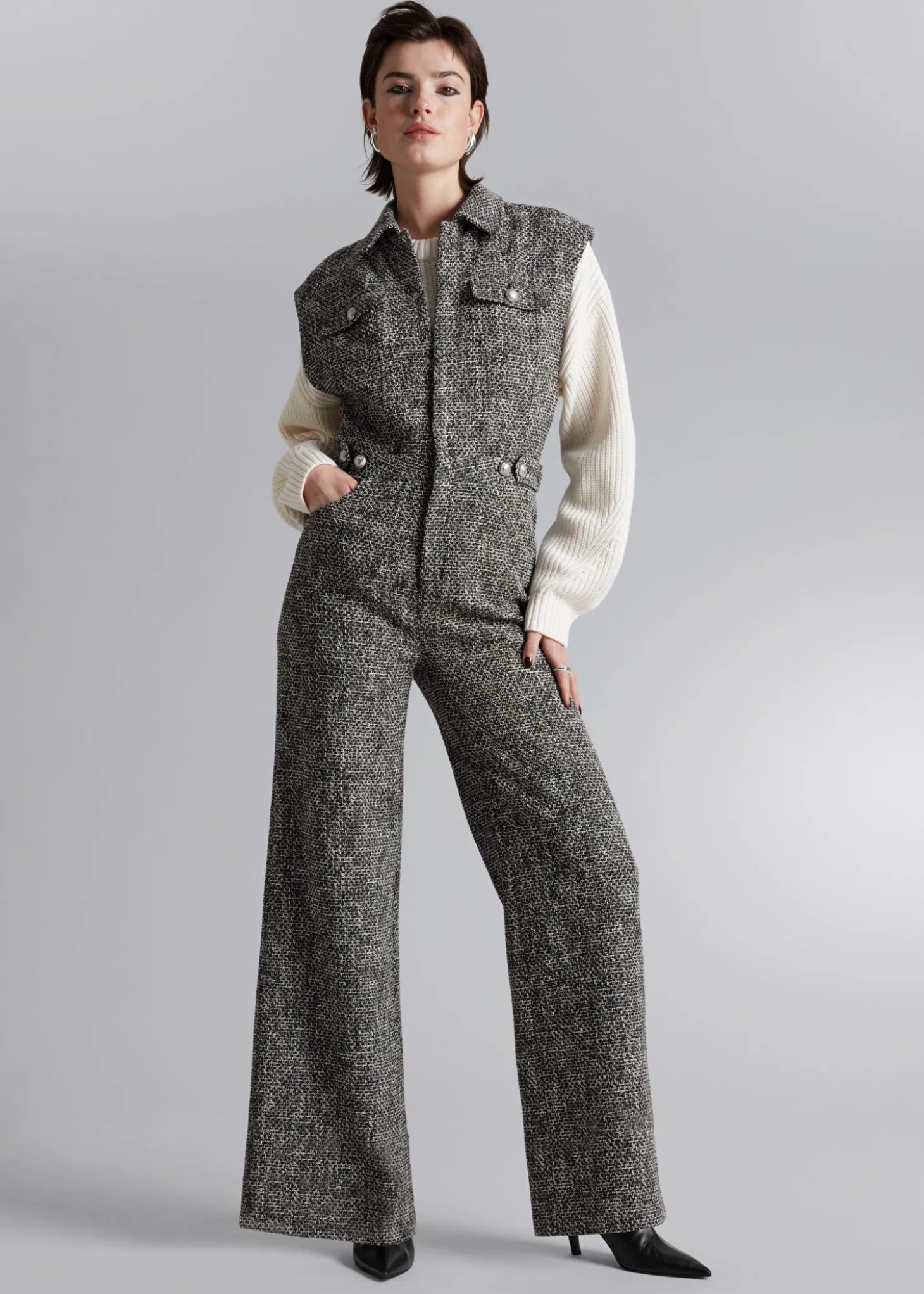 Bred Ermelos Tweed Jumpsuit