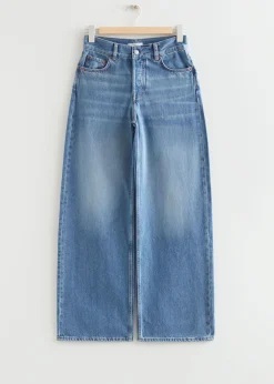 Brede Jeans Med Lav Midje