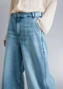 Brede Jeans Med Lav Midje