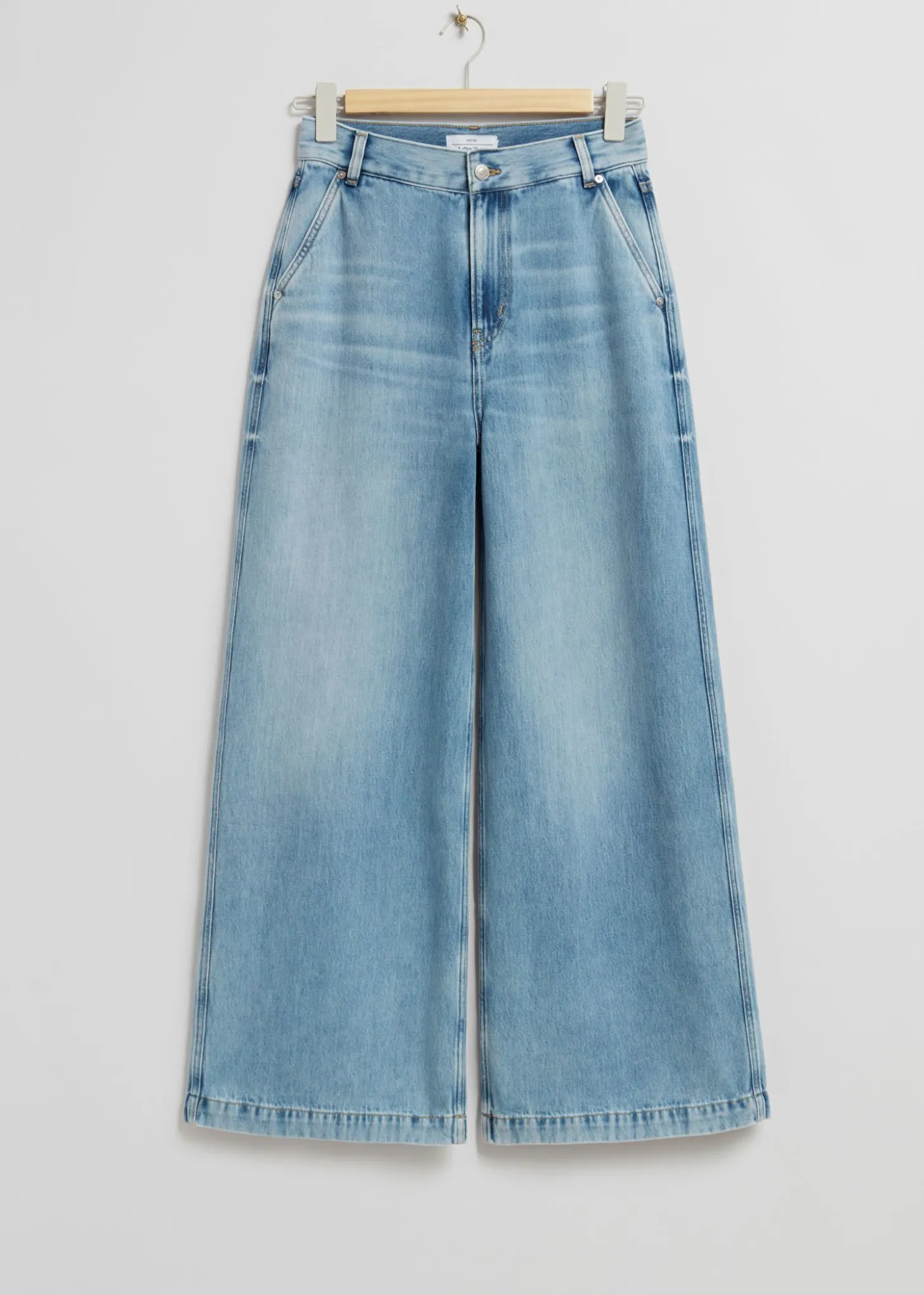 Brede Jeans Med Lav Midje