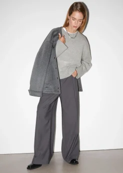 Cashmere-Blanding Strikket Genser