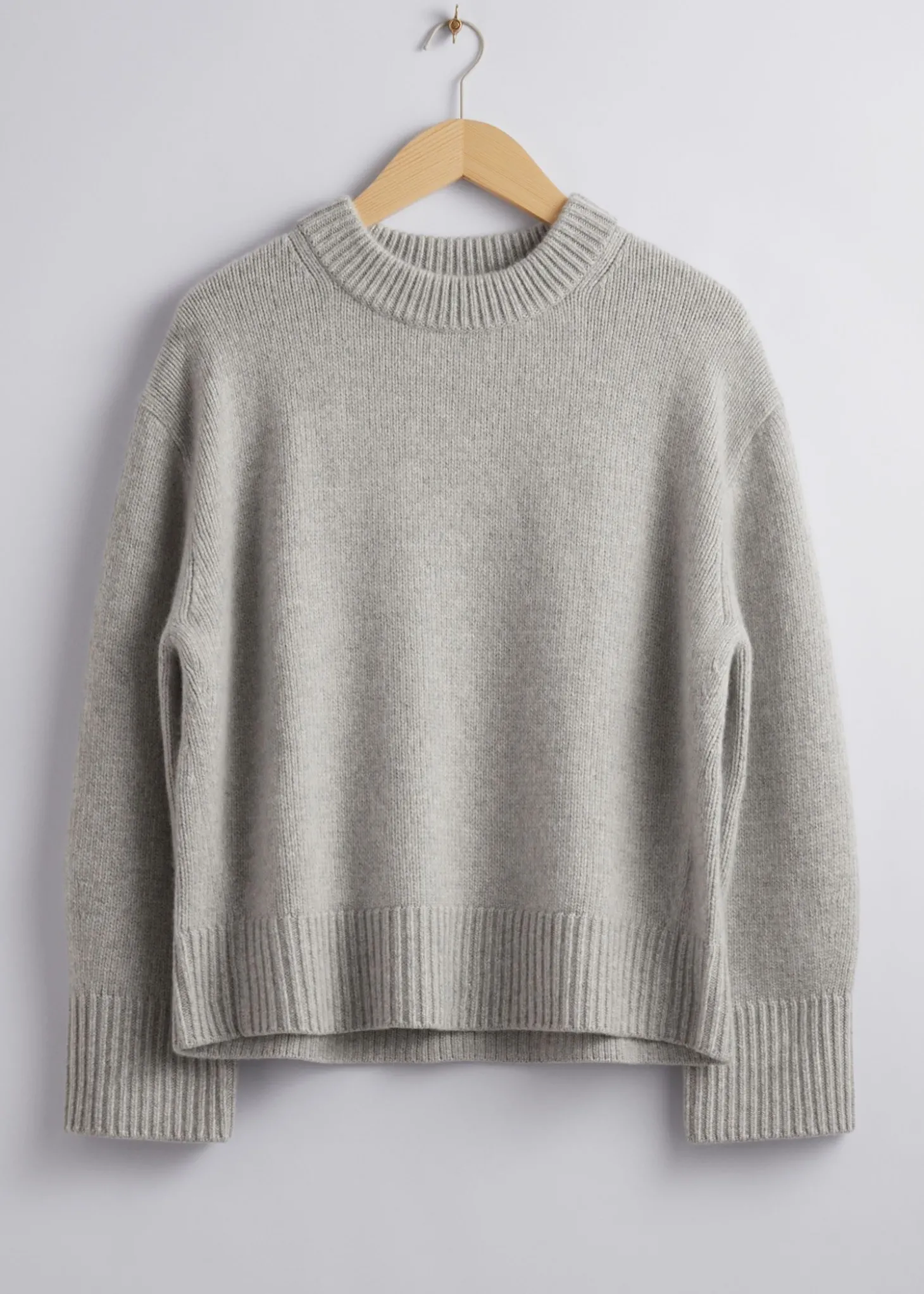 Cashmere-Blanding Strikket Genser