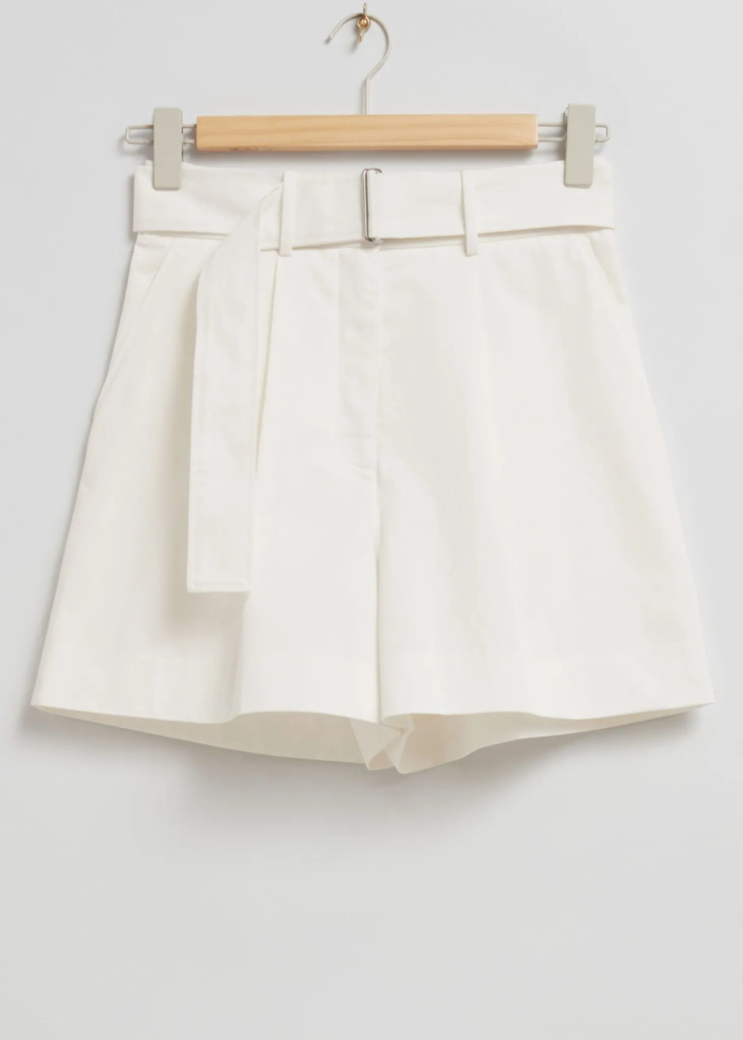Chino-Shorts Med Belte I Bomull