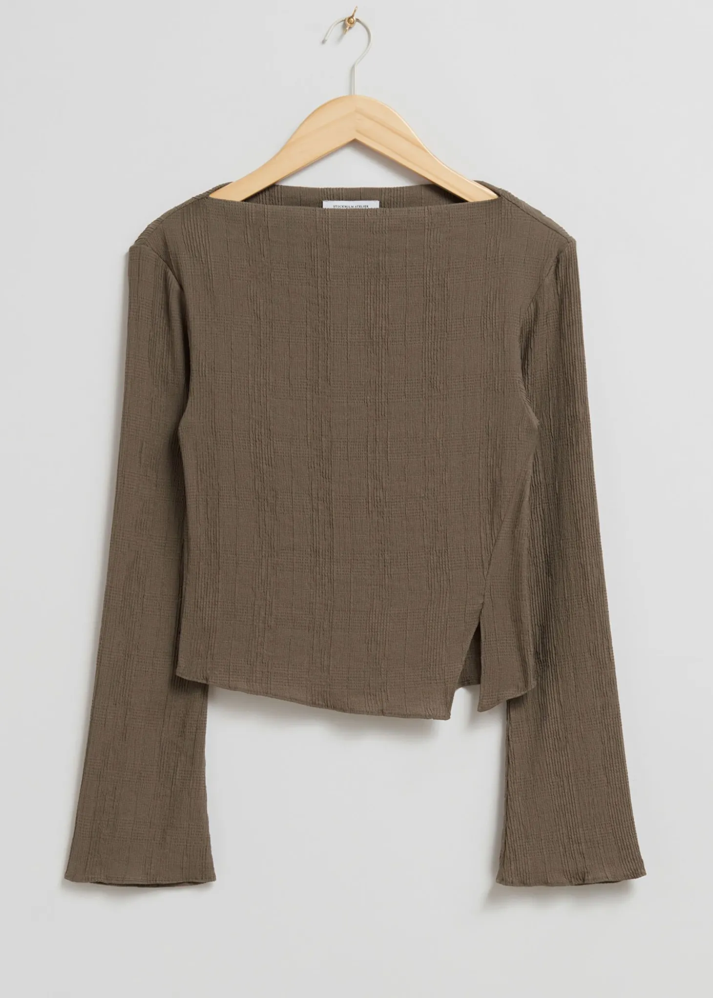 Cropped Asymmetrisk Frilled Topp