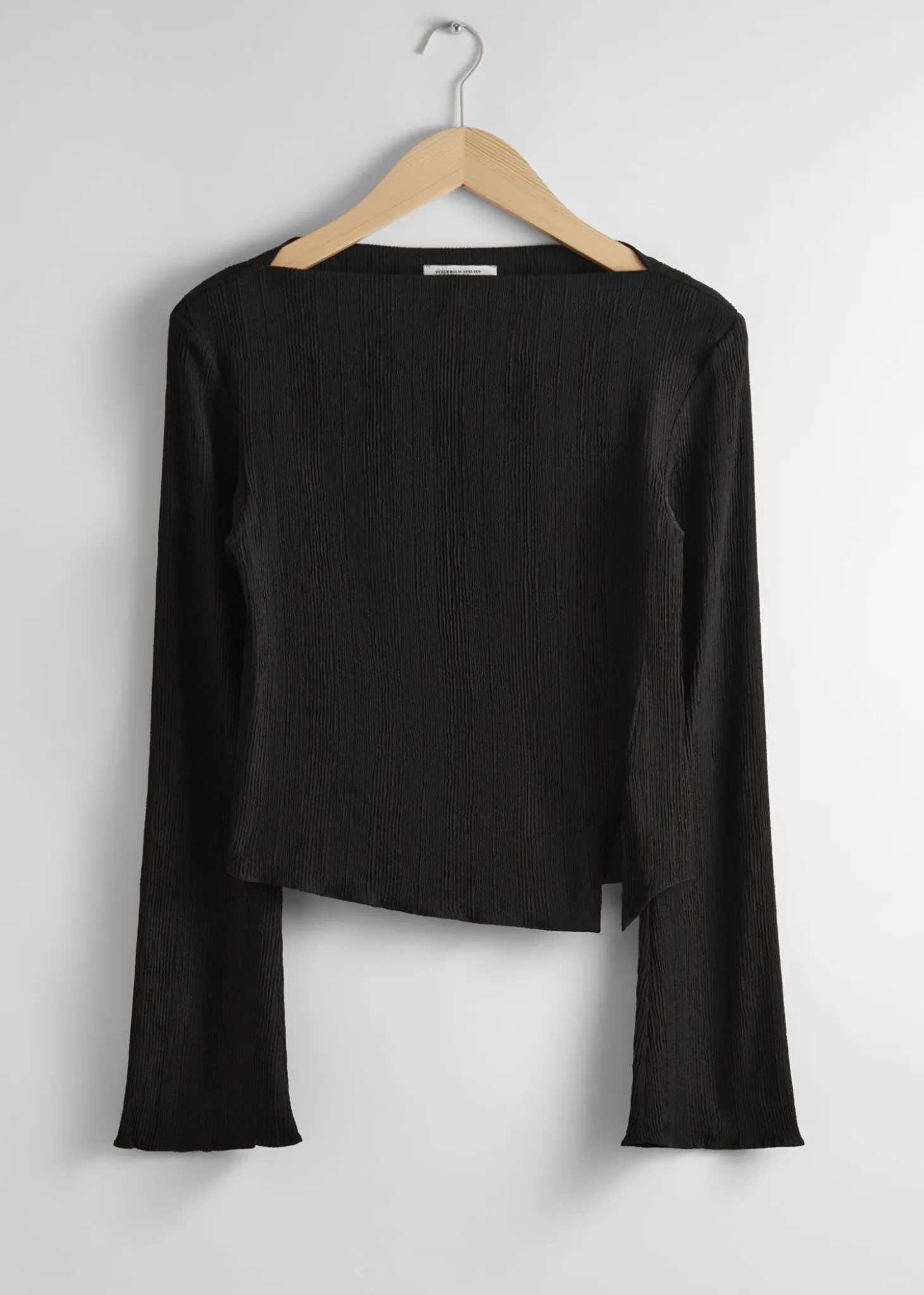 Cropped Asymmetrisk Frilled Topp