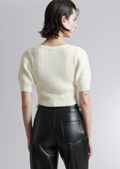 Cropped Sweetheart Bustier Strikketopp
