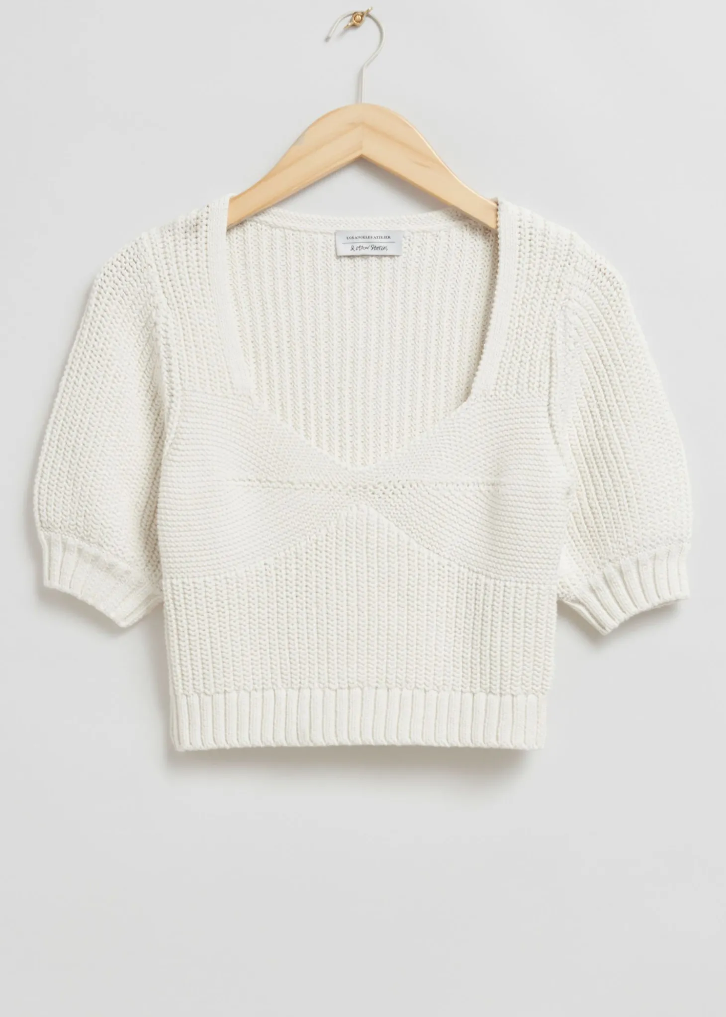 Cropped Sweetheart Bustier Strikketopp