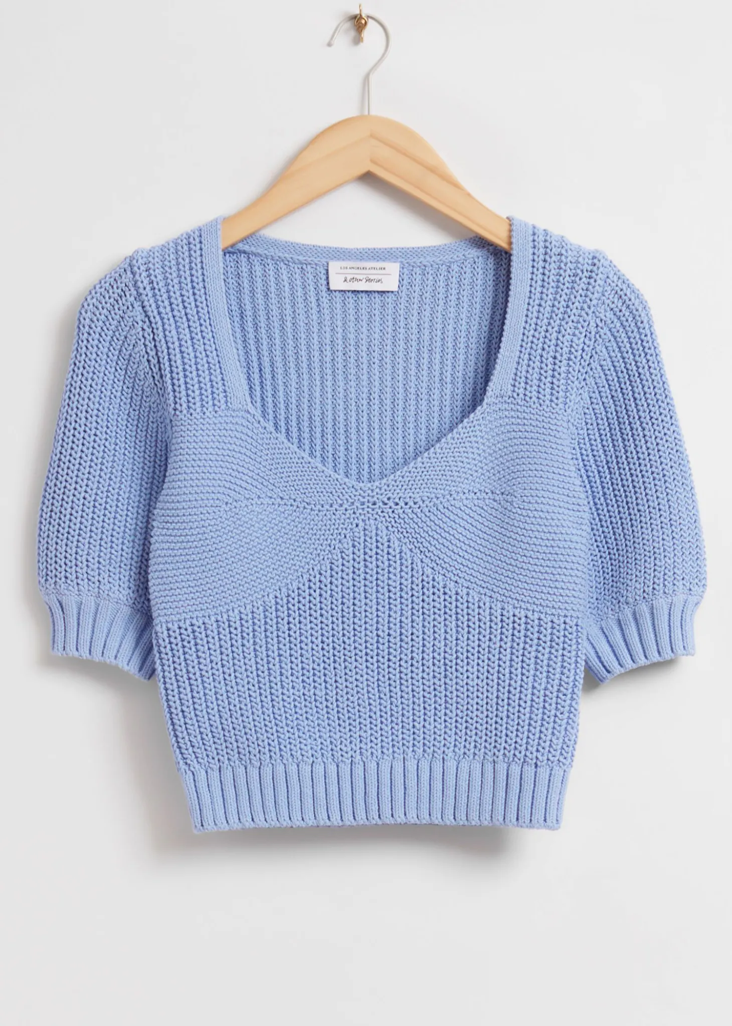 Cropped Sweetheart Bustier Strikketopp