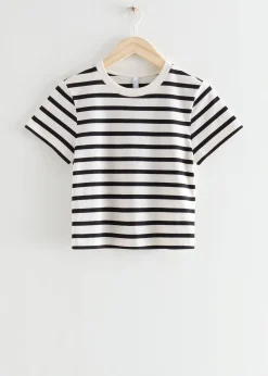 Cropped T-Skjørte Med Rund Hals