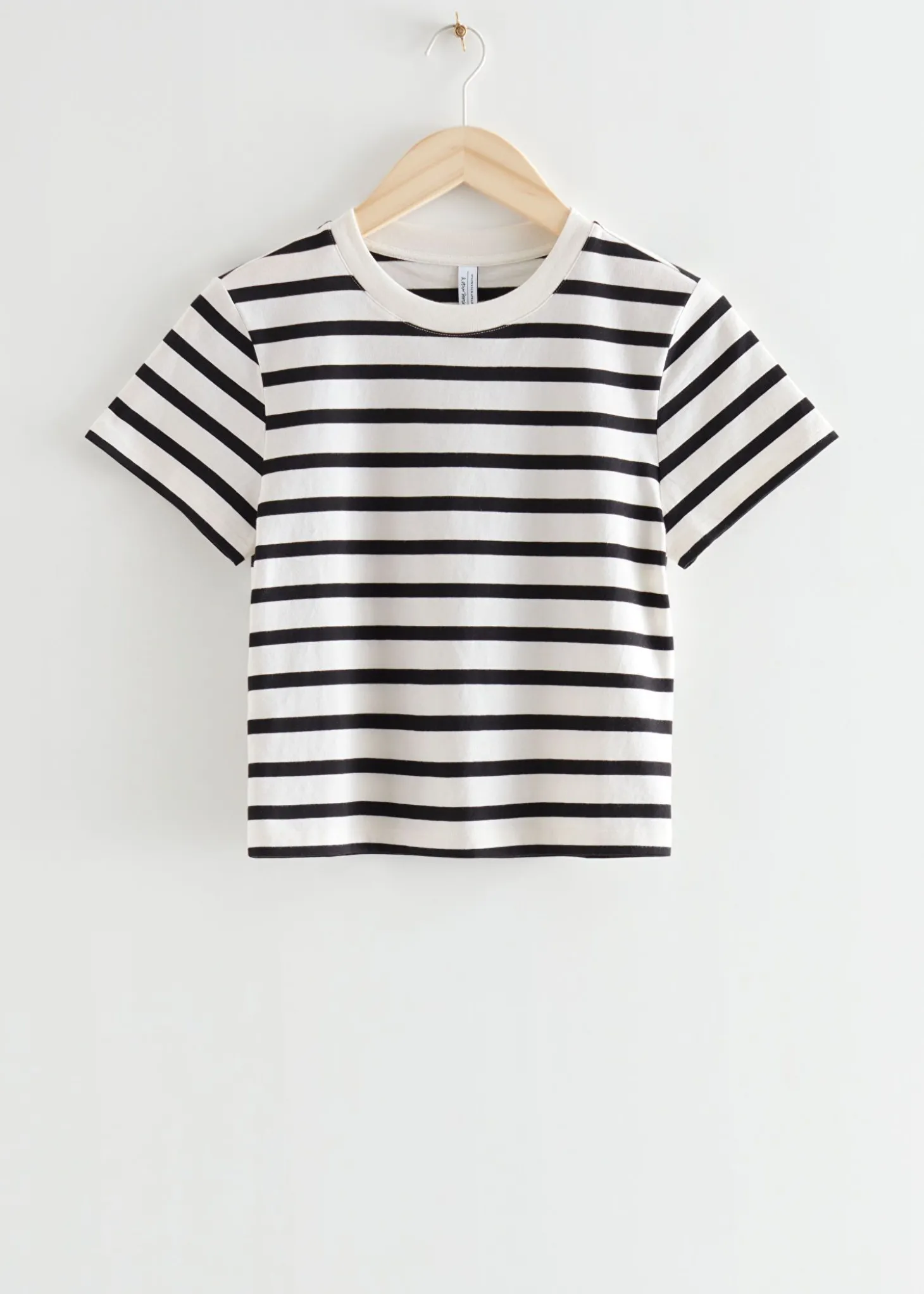 Cropped T-Skjørte Med Rund Hals