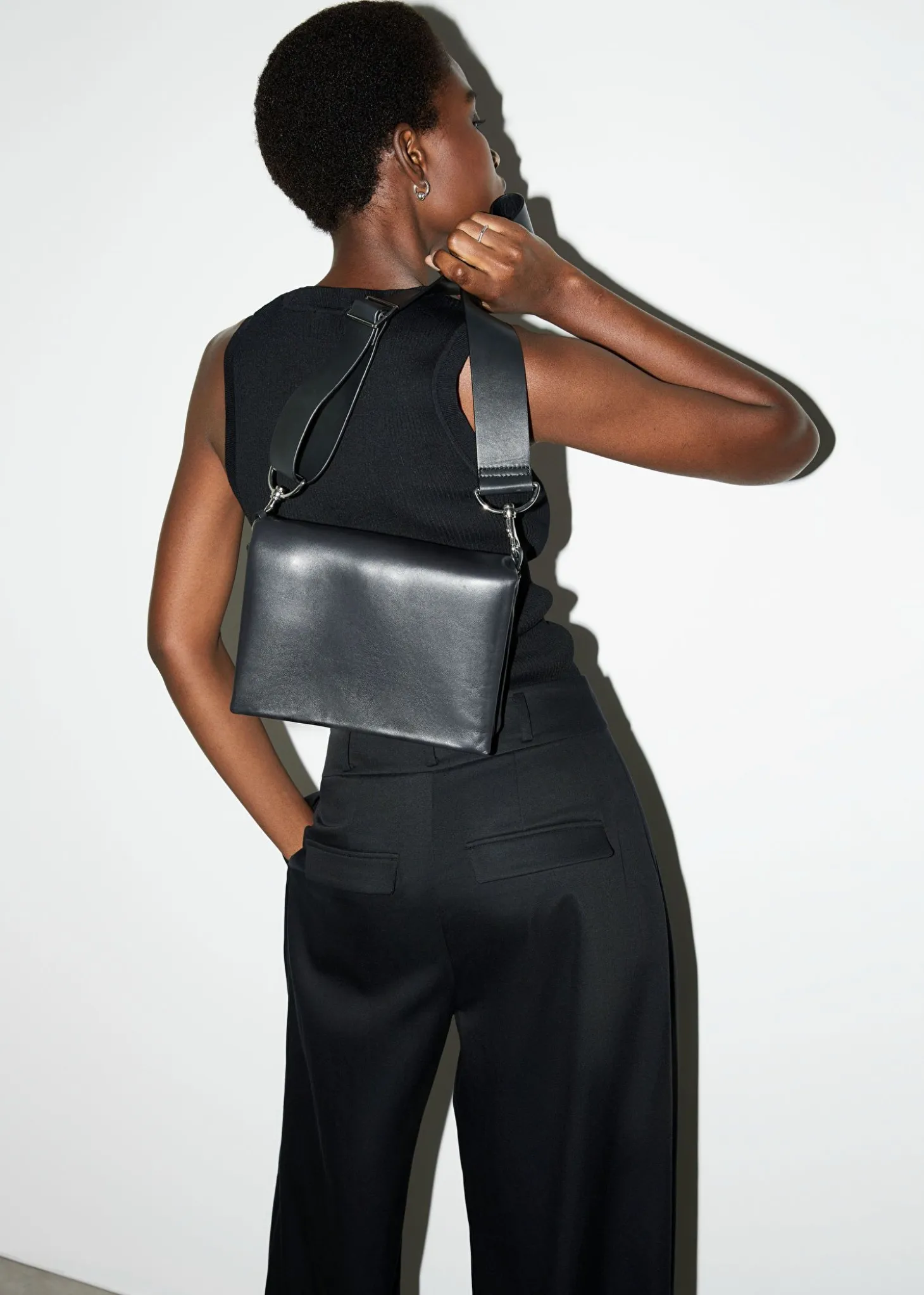 Crossbody-Veske I Kromfri Skinn