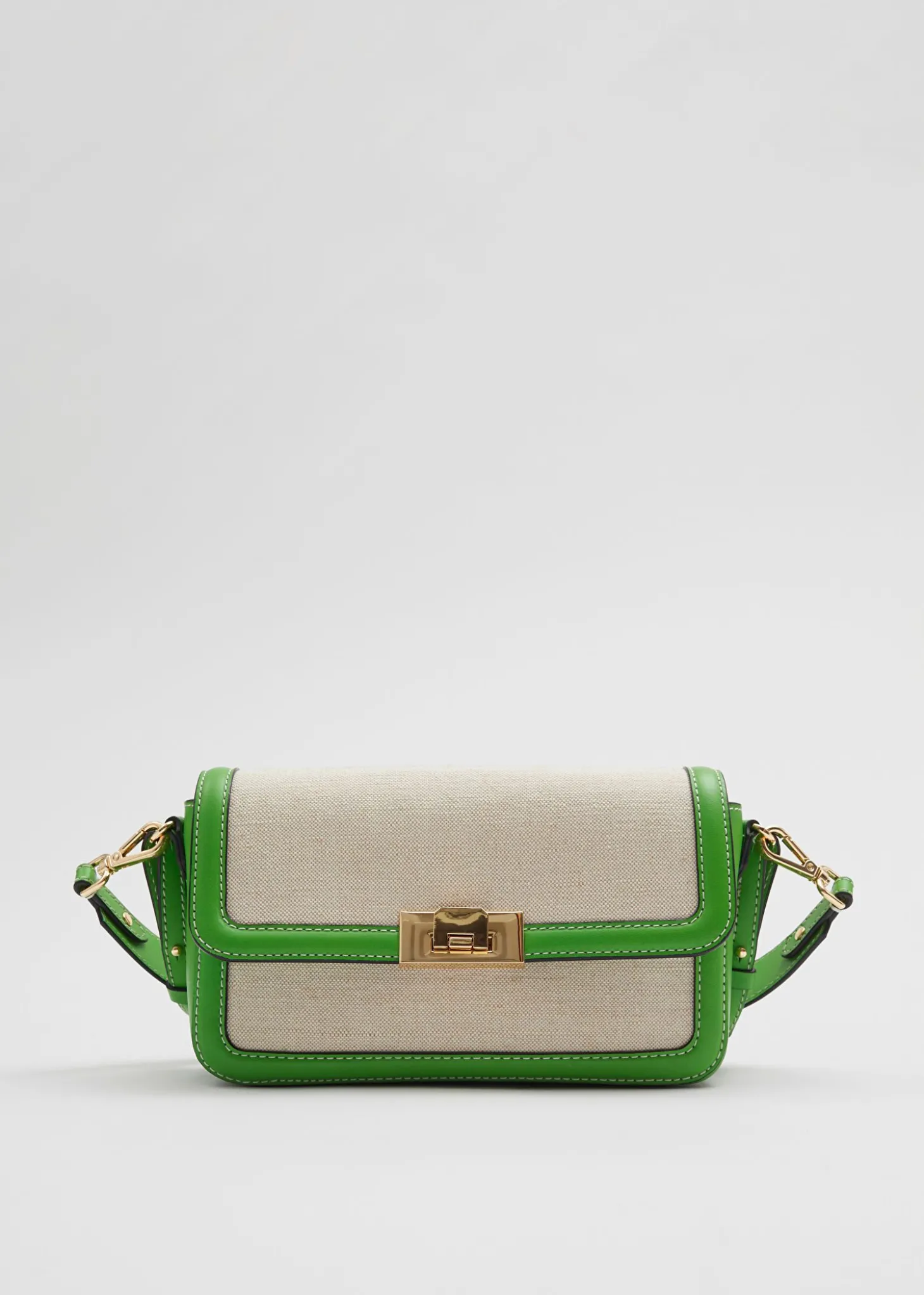 Crossbody-Veske I Laer I Lerret