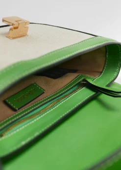 Crossbody-Veske I Laer I Lerret