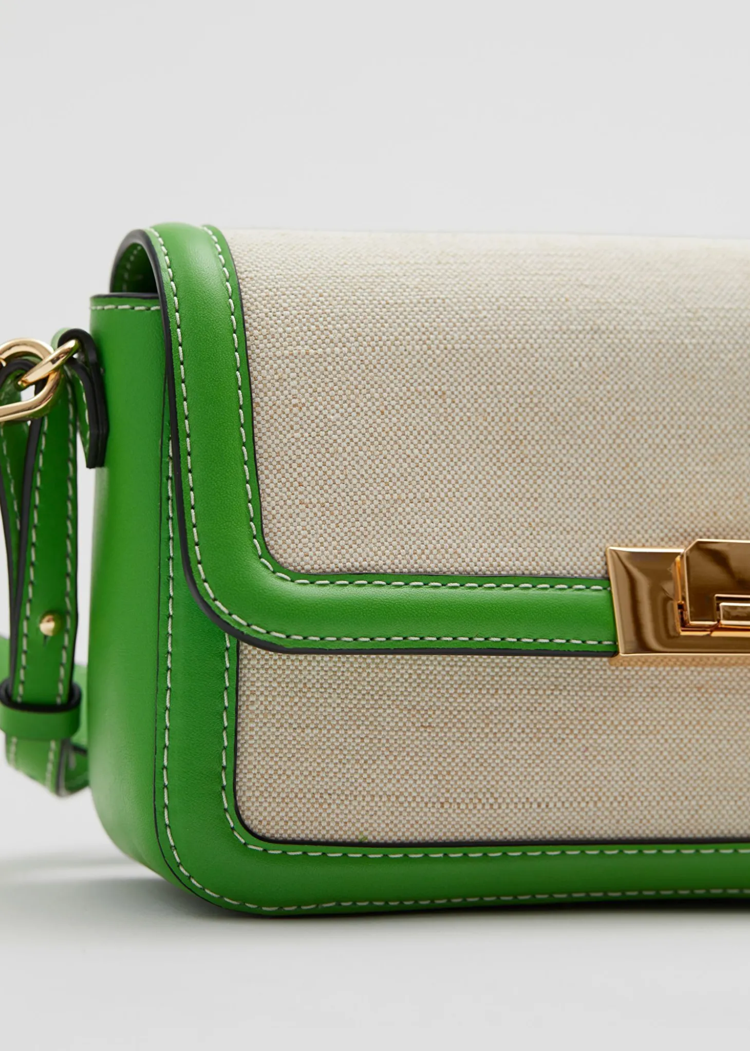 Crossbody-Veske I Laer I Lerret