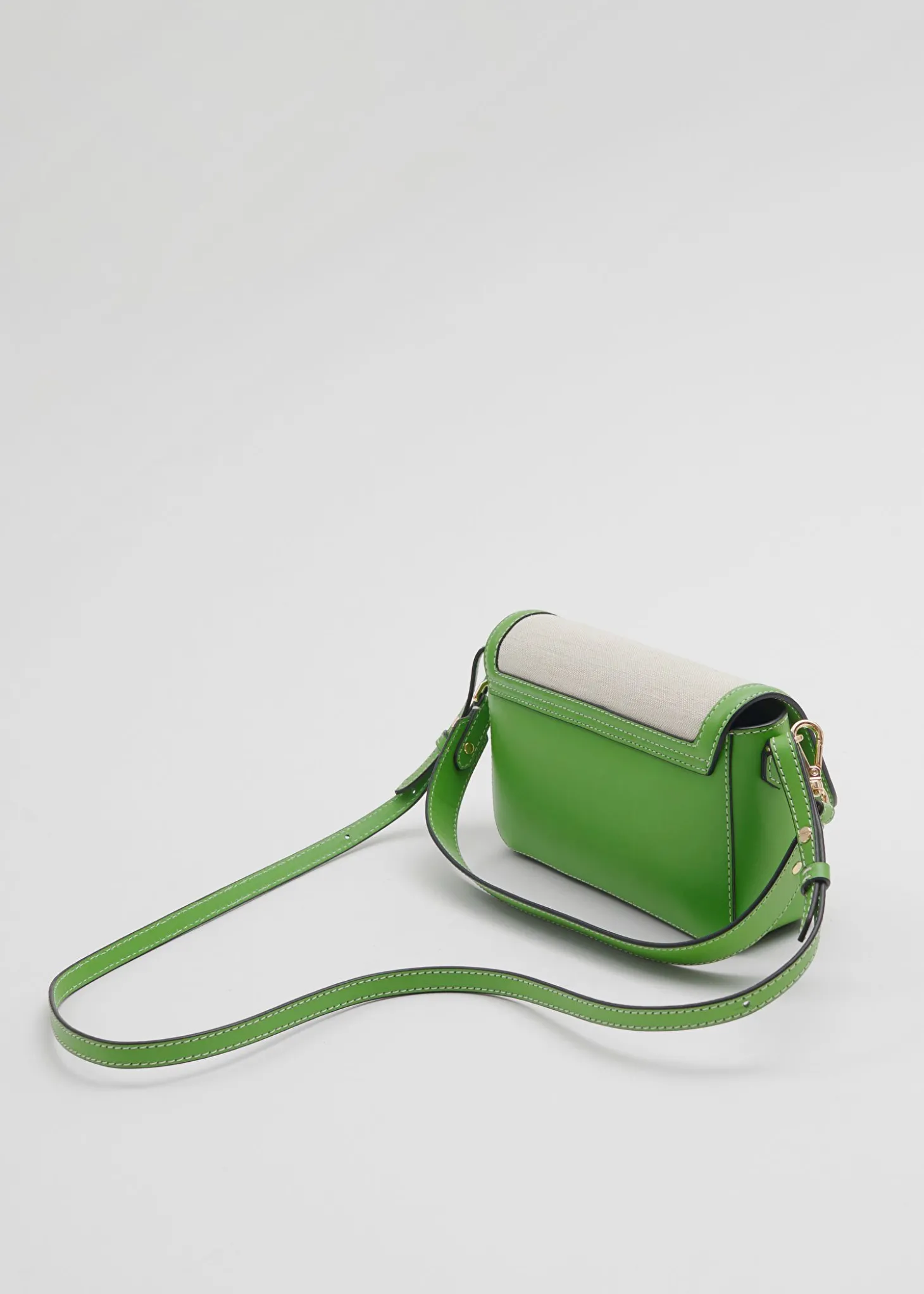Crossbody-Veske I Laer I Lerret
