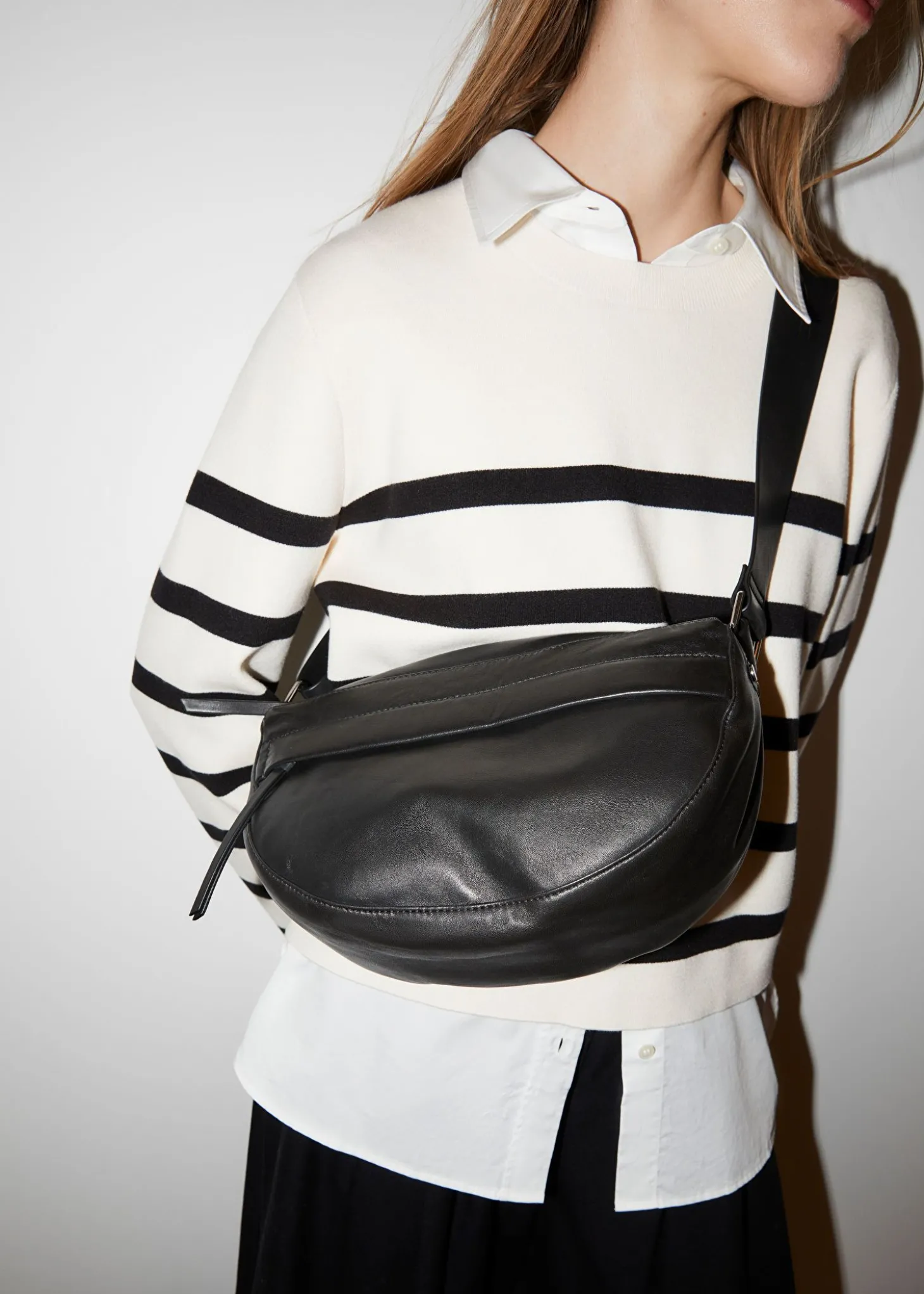 Crossbody-Veske I Mykt Skinn