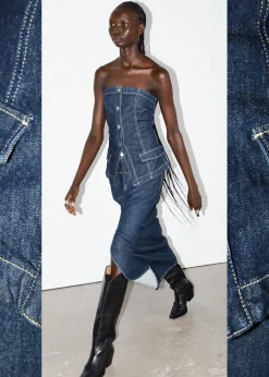 Denim Tube Topp