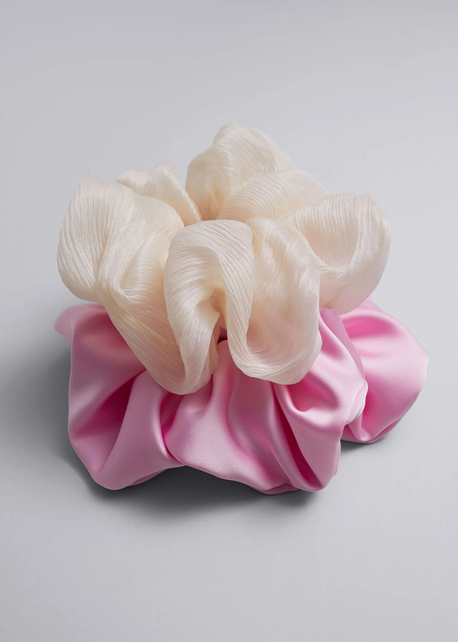 Duo Extra-Large Satin Finish Scrunchie Set