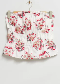 Elastisk Brodert Bustier Topp