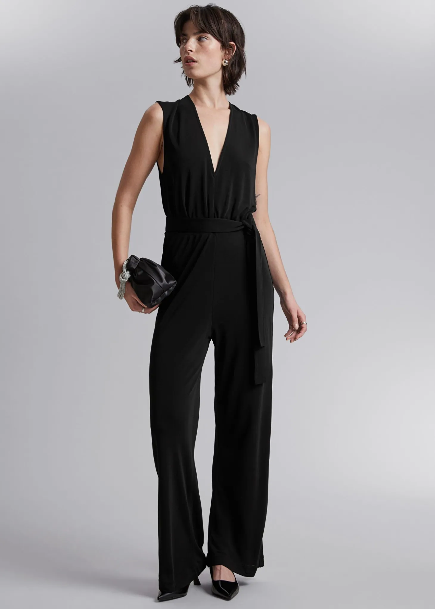 Ermelos Jumpsuit Med Apen Rygg