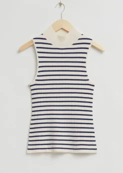 Ermelos Mock Neck Topp