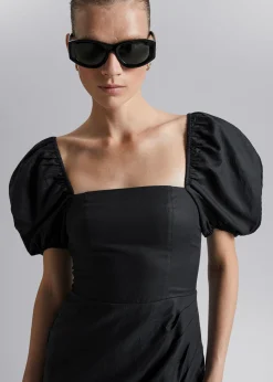 Fitted Puff Sleeve Dress