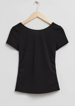 Fitted Ruched Detail T-Skjørte
