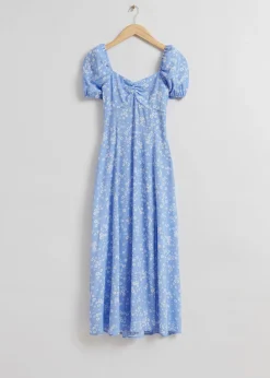 Flowy Puffermet Midikjole
