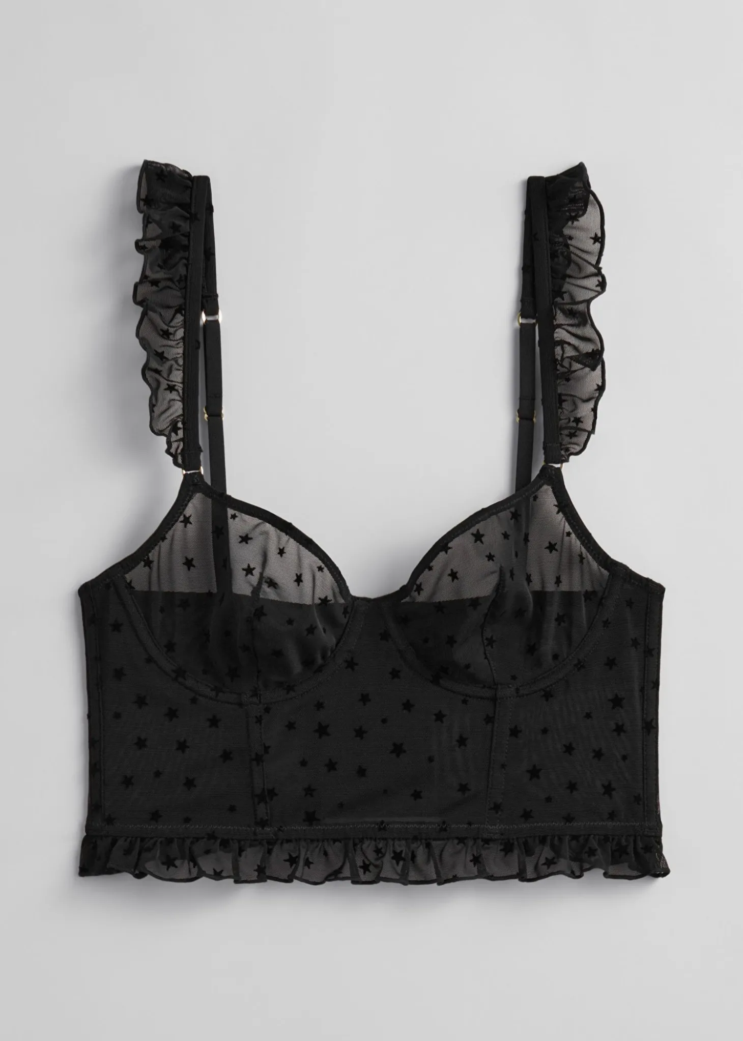 Frilled Star-Motif Bustier